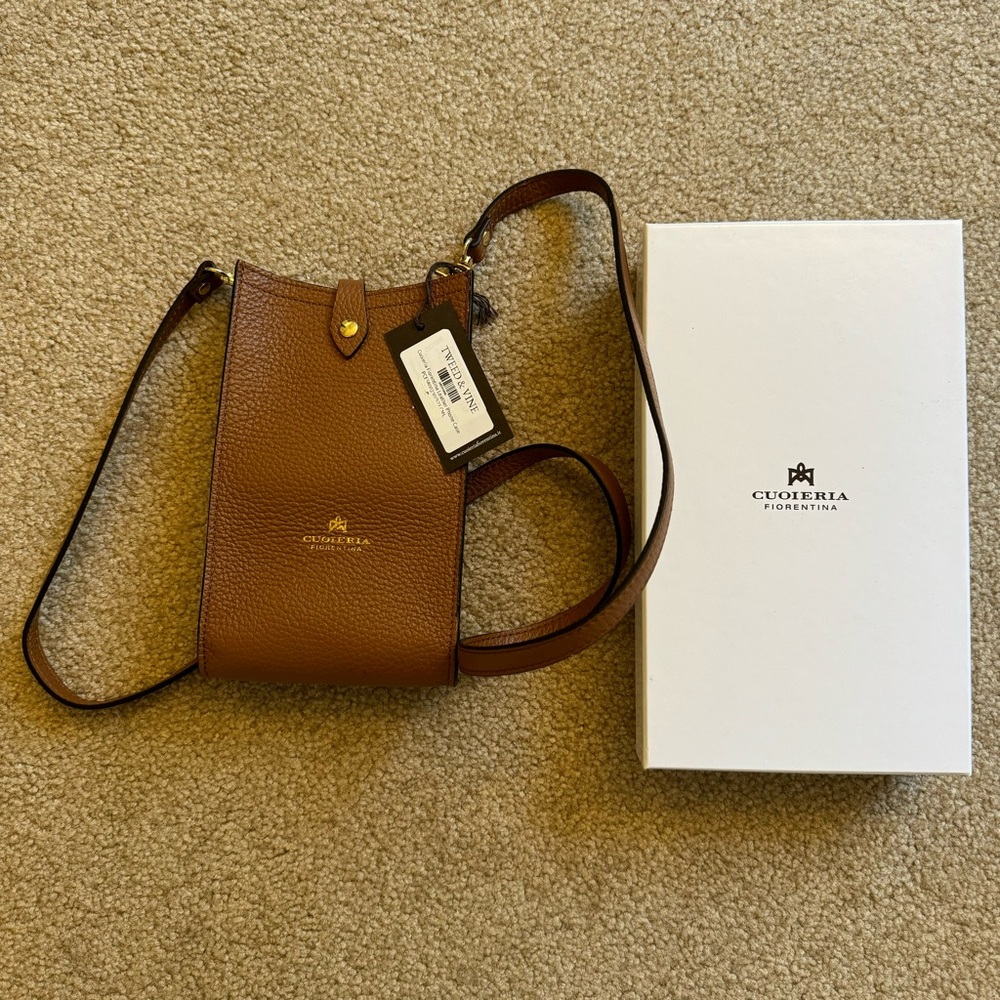 Cuoieria Florentina Brown Leather Phone Case